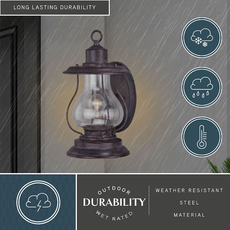 Vaxcel Lighting Dockside 1 Light Outdoor Wall Sconce with Clear Glass