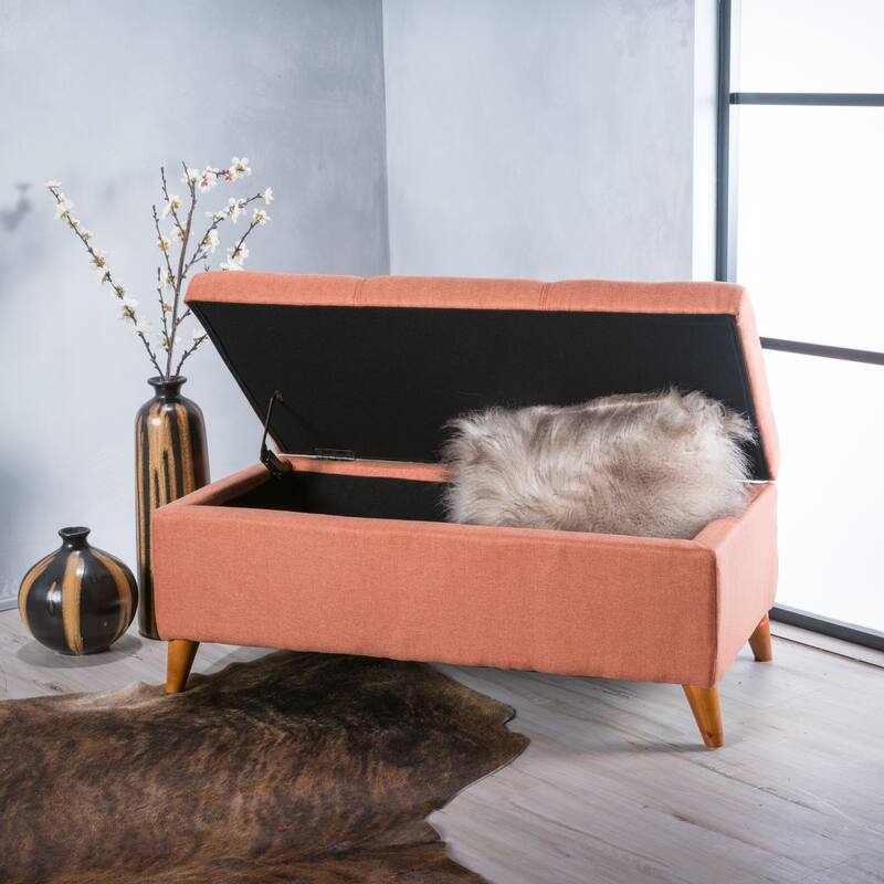 Tufted Button Storage Ottoman Bench with Flip Top for Bedroom