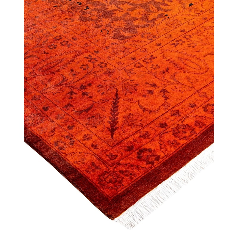 Contemporary Overdyed Wool Hand Knotted Area Rug - 8' 2" x 10' 5"