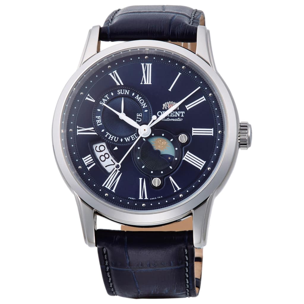 Orient Men's Sun & Moon 43mm Automatic Watch