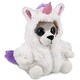 preview thumbnail 1 of 4, DolliBu Big Eye Wolf Unicorn Plush Stuffed Animal Toy with Outfit - 6.5 inches