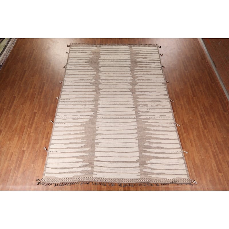 Moroccan Large Abstract Area Rug Handmade Wool Carpet - 9'9"x 14'7"