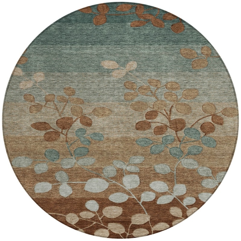 HomeRoots Floral Transitional Rectangle Outdoor Rug