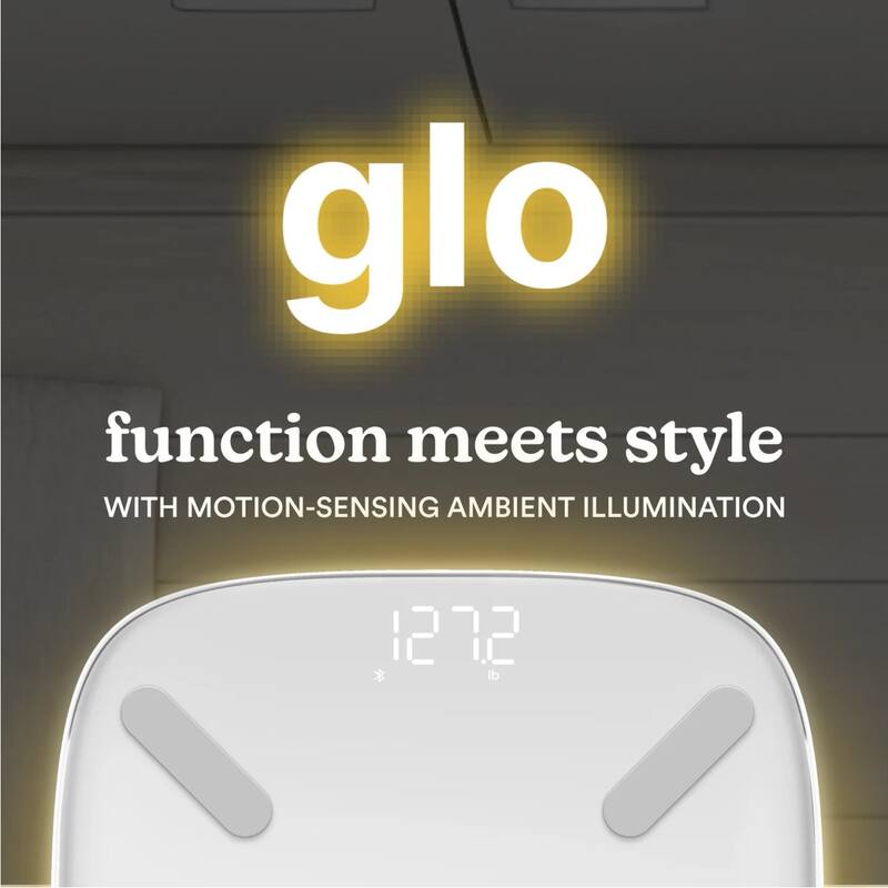 Homedics Smart Glo™ Bluetooth Body Composition Scale with Ambient Glow - White