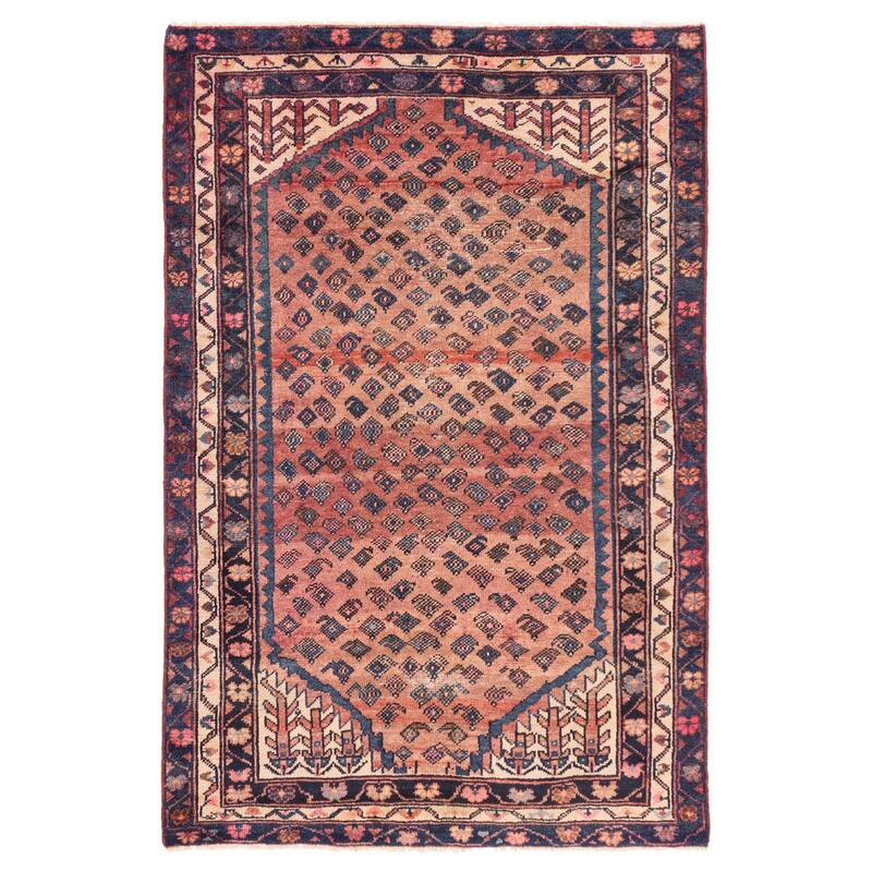 ECARPETGALLERY Hand-knotted Antalya Vintage Copper Wool Rug - 4'8 x 7'1