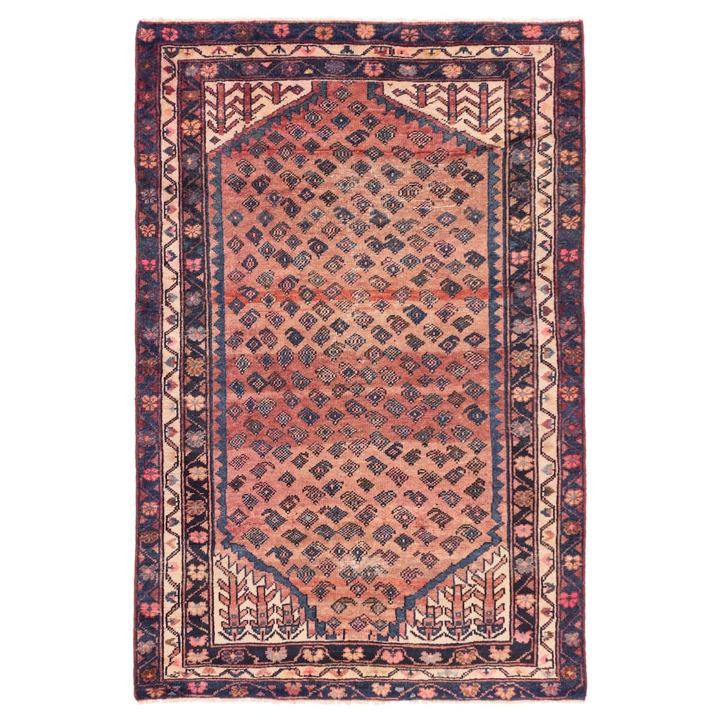ECARPETGALLERY Hand-knotted Antalya Vintage Copper Wool Rug - 4'8 x 7'1