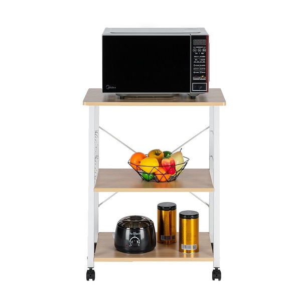 Baker's Rack 3-Tier Microwave Oven Stand Storage Cart Kitchen Rack. Opens flyout.