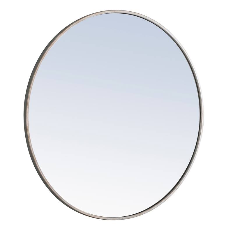 Strick & Bolton Prine 32-inch Metal Frame Round Mirror