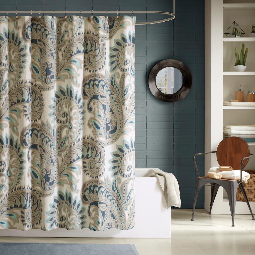 Copper Grove Mamurras Cotton Printed Shower Curtain