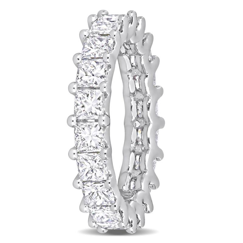 Miadora 4 1/7ct TDW Princess Cut Diamond Eternity Ring in Platinum