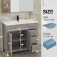 preview thumbnail 29 of 143, Modern Bathroom Vanity with Sink & Faucet Storage Cabinet Set