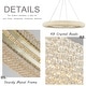 preview thumbnail 4 of 5, 41'' Modern Silver Round LED Intergrated Crystal Chandelier Dimmable Glam Halo Hanging Light For Dining Room Living Room - W41''