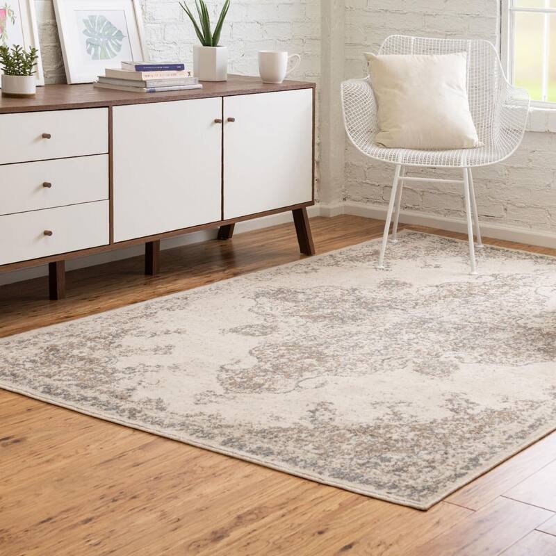 Contemporary Daisy Collection Area Rug