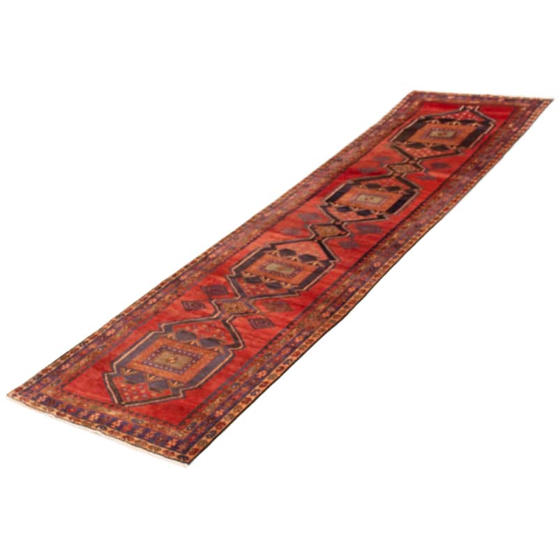 ECARPETGALLERY Hand-knotted Konya Anatolian Red Wool Rug - 3'6 x 13'1