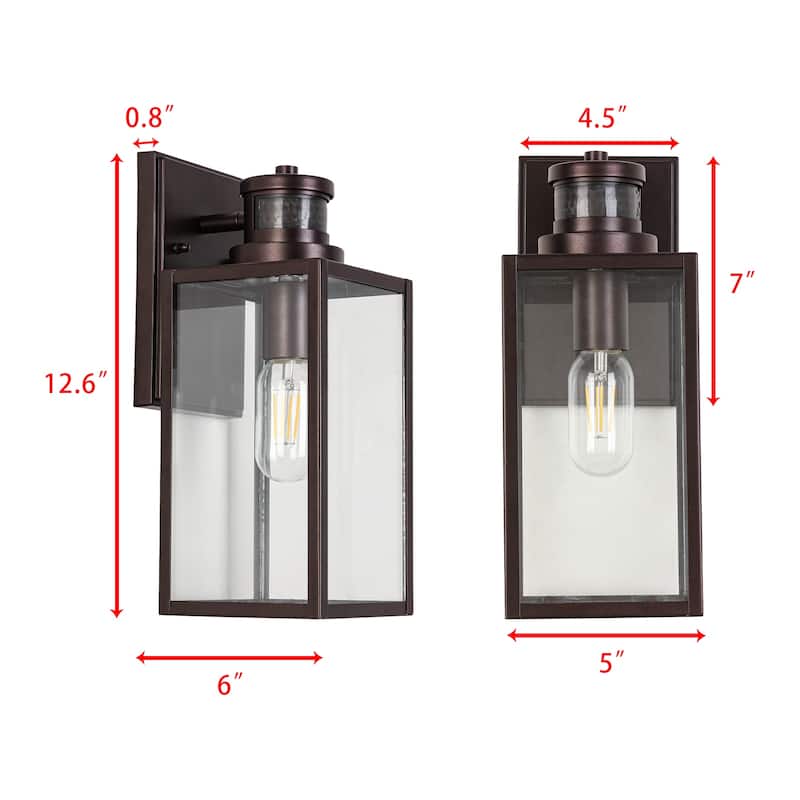 Oil Rubbed Bronze Outdoor Hardwired Wall Lantern Sconce