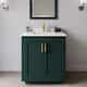 Option Green / White Quartz Top / Brushed Gold Hardware