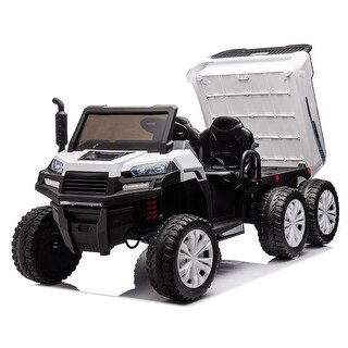 Powerful 24V 4WD UTV Ride-On Truck for Kids with Bluetooth, Dump Bed, and Parental Remote, Perfect Holiday Gift