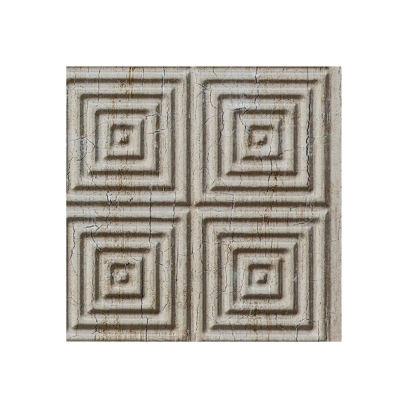 FASÄDE Miniquattro Decorative Vinyl Backsplash Panel - 6x6 Inch Sample - Vintage Metal