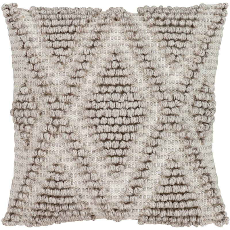 Katinka Bohemian Hand-woven Diamond Pillow - 22"H x 22"W - Cover Only