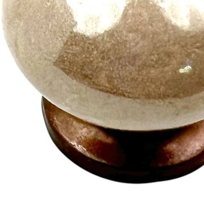 HomeRoots Set of Six Tan Ceramic Mushroom Shape Drawer Pull Knobs - 1.50 in. x 1.00 in. x 1.50 in.