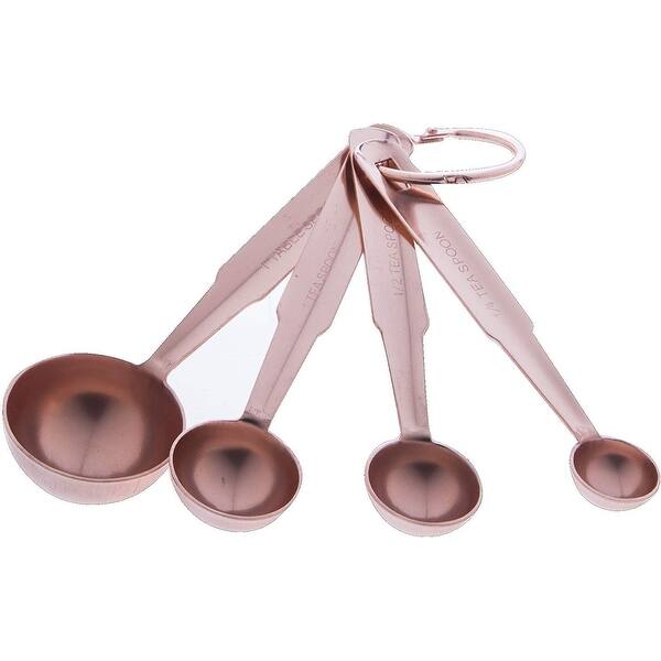 Shop Palais Essentials Set Of 4 Sizes Measuring Spoons 1 4 Tsp 1 2 Tsp 1 Tsp And 1 Tbsp Copper Overstock 28360154