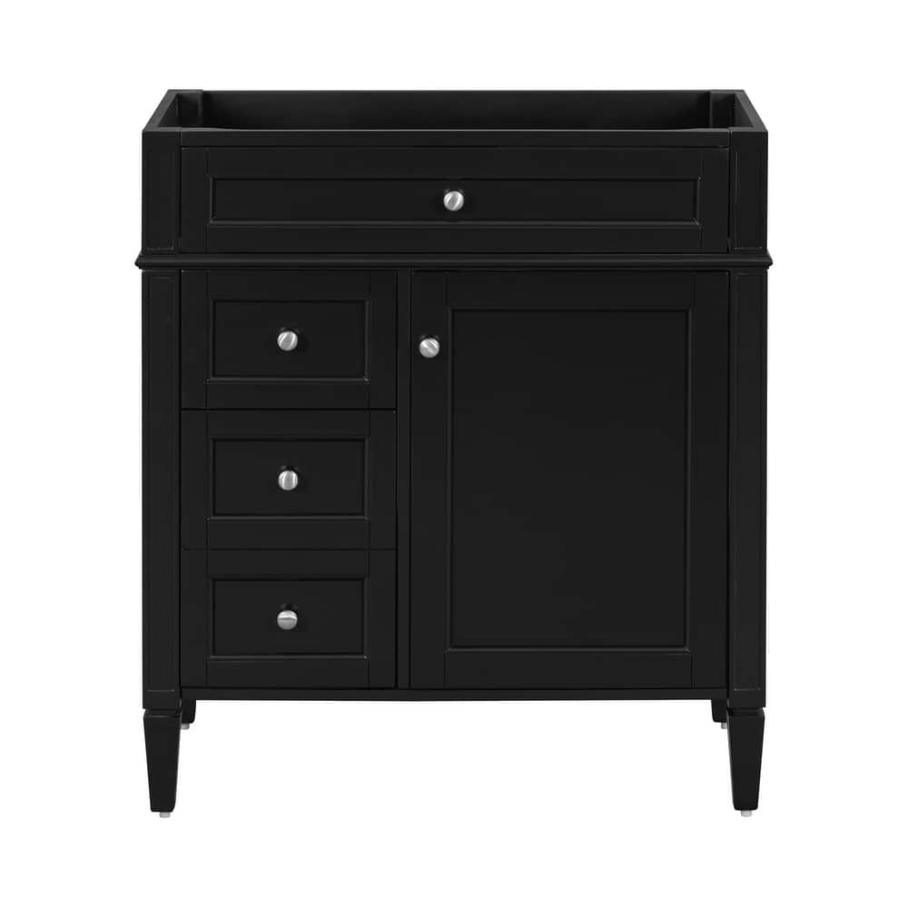 30" Bathroom Vanity without Top Sink, Modern Bathroom Storage Cabinet with 2 Drawers and a Tip-out Drawer (NOT INCLUDE BASIN)