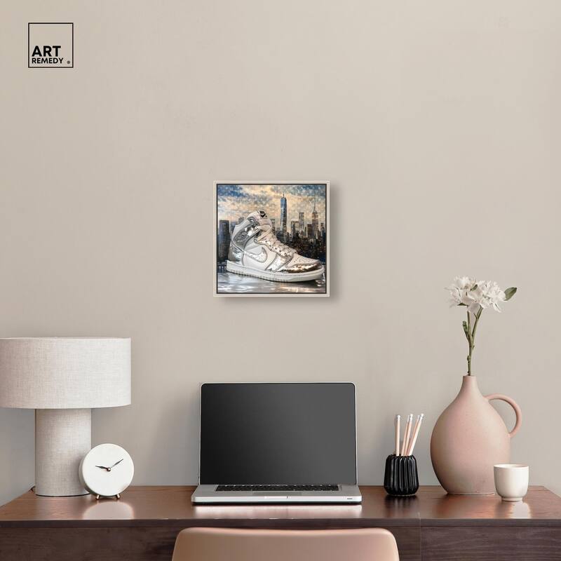 NYC Metallic Sneaker Canvas by Art Remedy