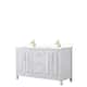 Option White, Gold Trim, White Cultured Marble Top