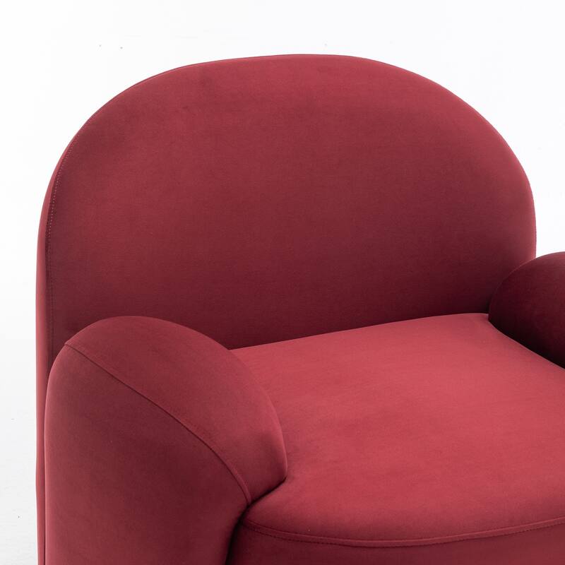 SEYNAR Modern Glam Velvet Thickened Seat Cushion Accent Chair