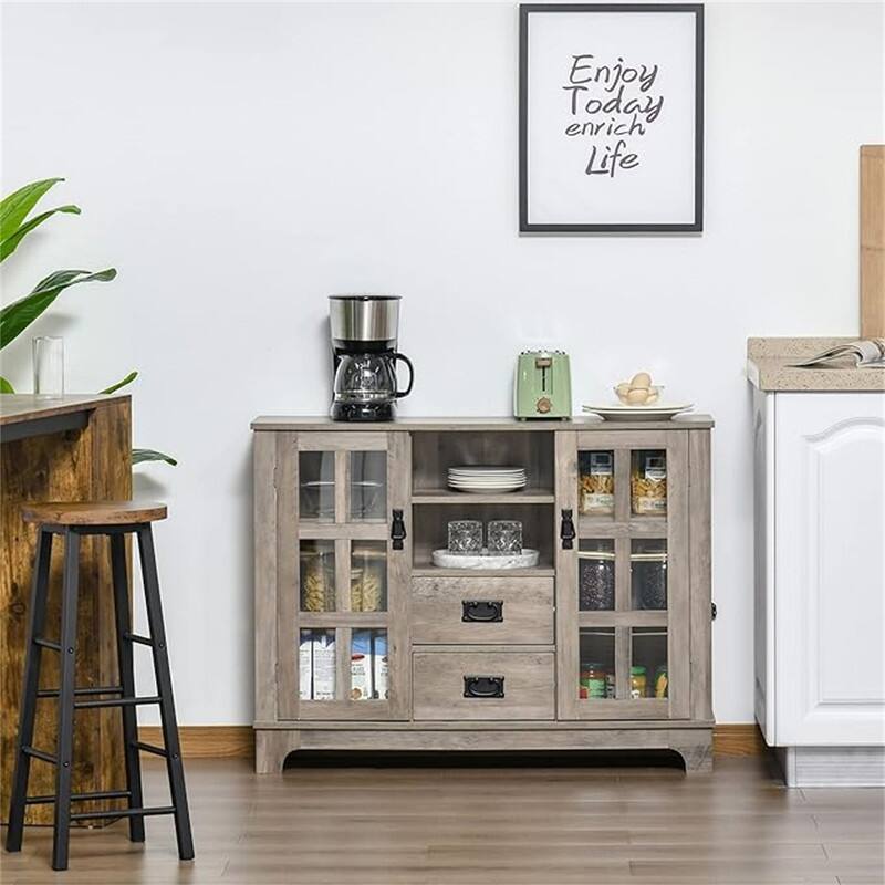Sideboard Buffet Cabinet - 11.75"D x 42.25"W x 32"H