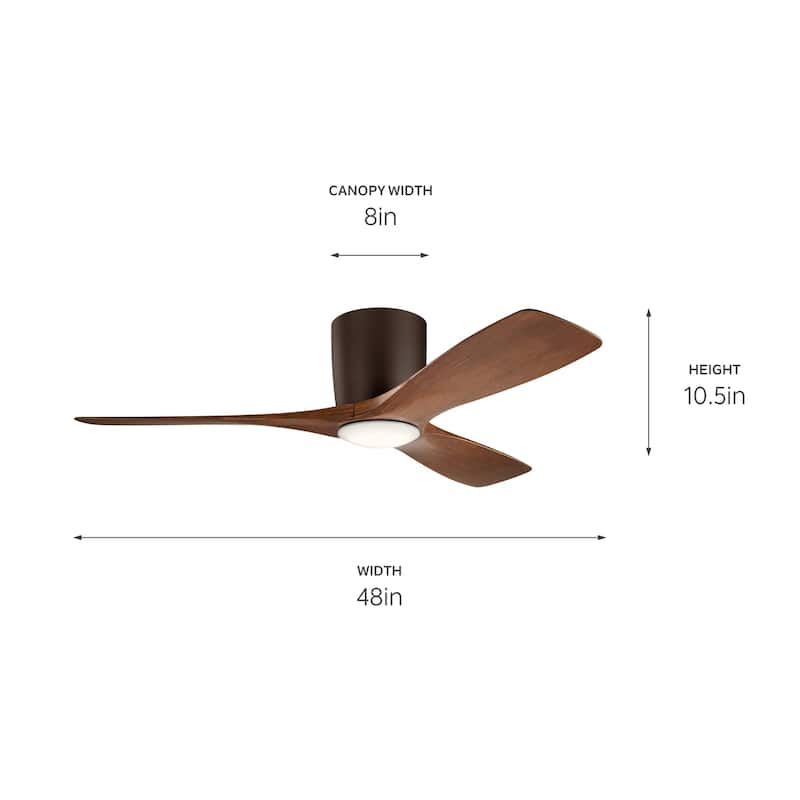 Kichler Lighting Volos 48 in. Integrated LED Flush Mount Ceiling Fan