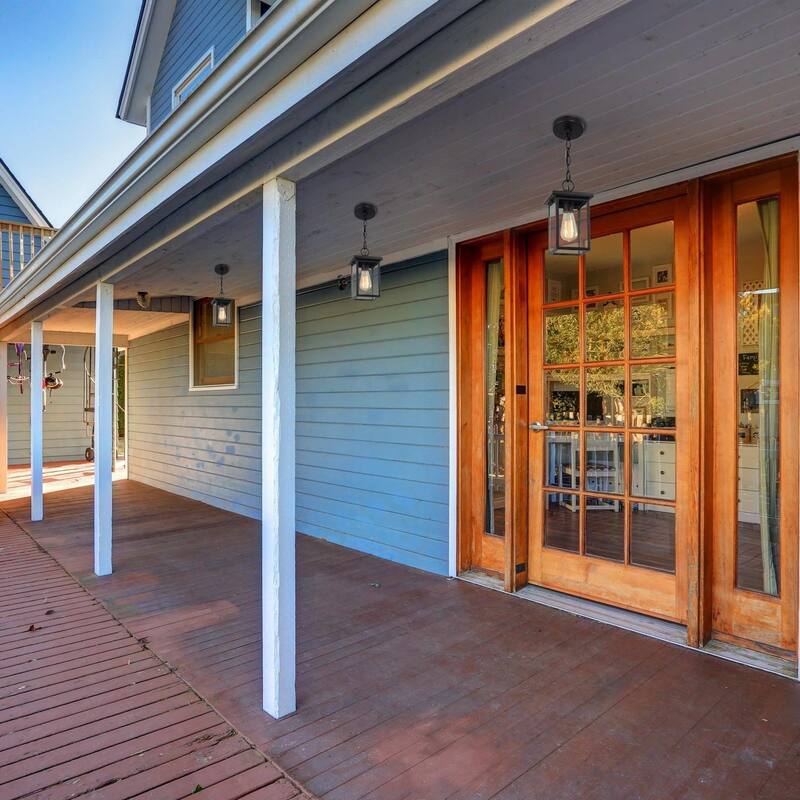 Modern Farmhouse Black 1-Light Outdoor Wall Sconce Glass Patio Lantern