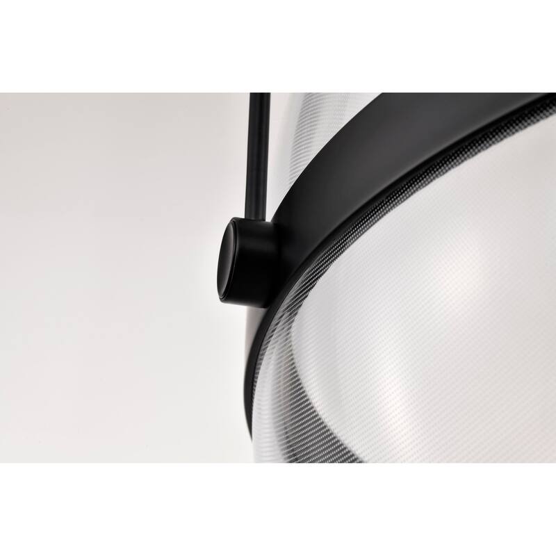 Arvada 20 Inch LED Pendant Matte Black Silk Screened Acrylic Lens - Matte Black