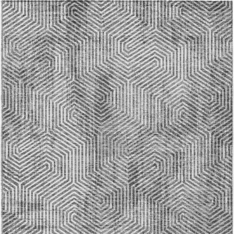 HomeRoots Geometric Transitional Rectangle Outdoor Rug