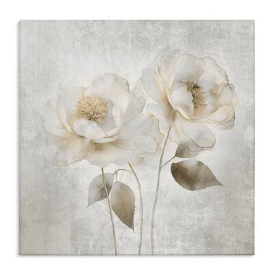 Stupell Contemporary Muted Blossoms Canvas Wall Art Design By Irene Weisz