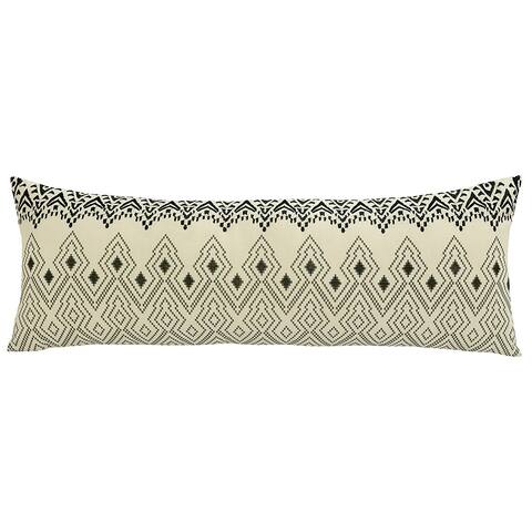 Ikat Embroidered 14" x 36" Decorative Pillow