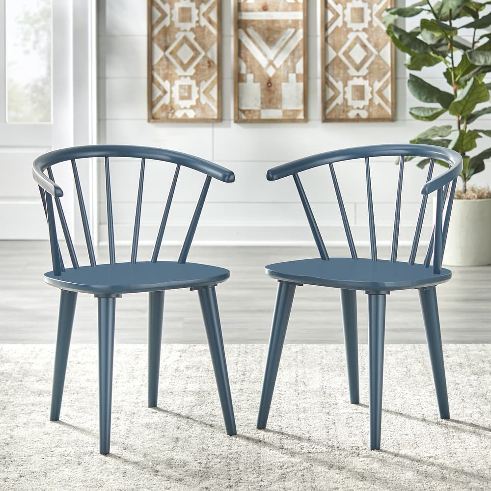 Simple Living Florence Solid Wood Spindle Dining Chairs (Set of 2)
