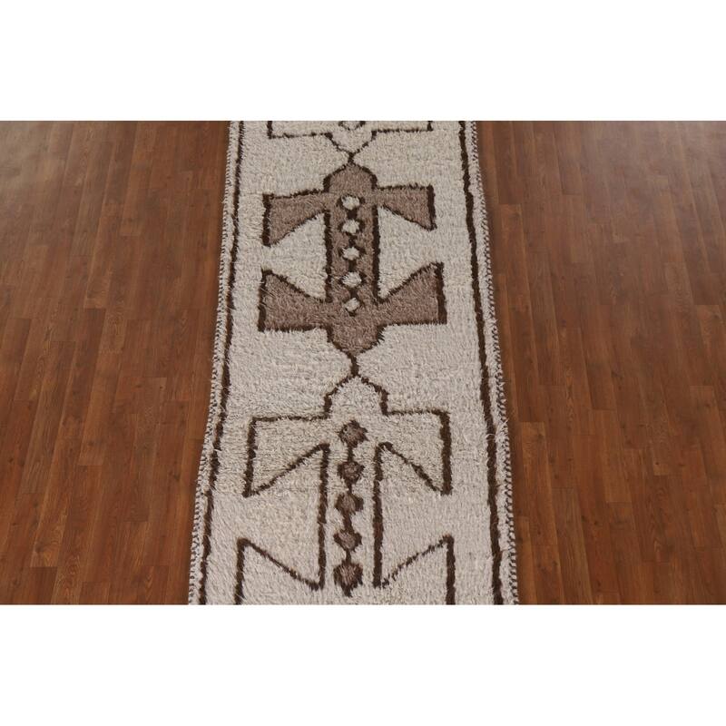 Anatolian Turkish Runner Rug Hand-knotted Wool Carpet - 3'4"x 11'9"