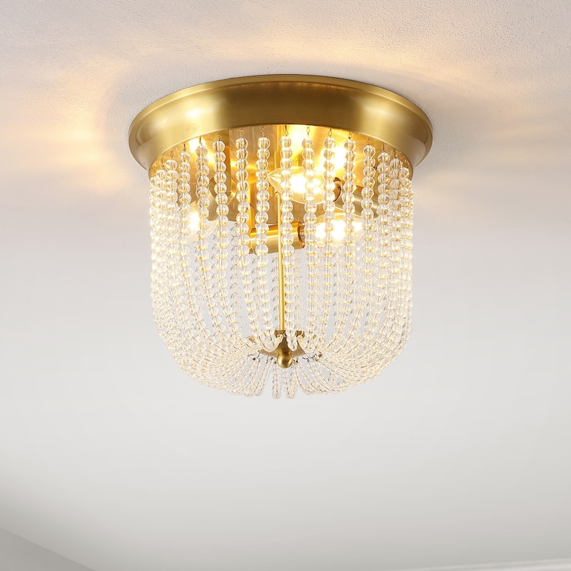 SAFAVIEH Lighting Sarella Flush Mount - 13"W x 13"D x 10"H