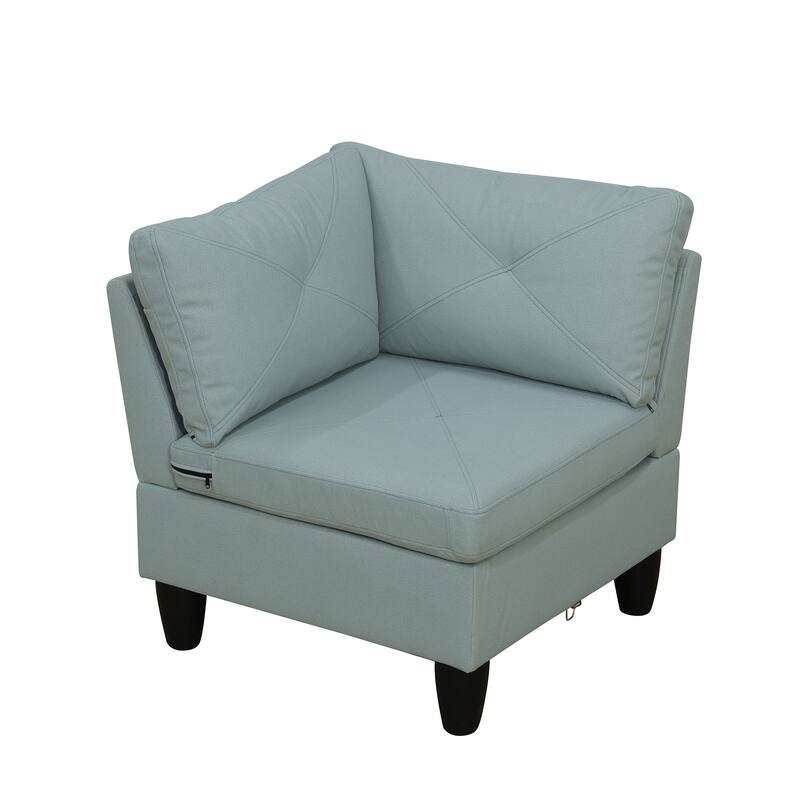 Contemporary 4-Piece L-Shaped Sectional Sofa Set