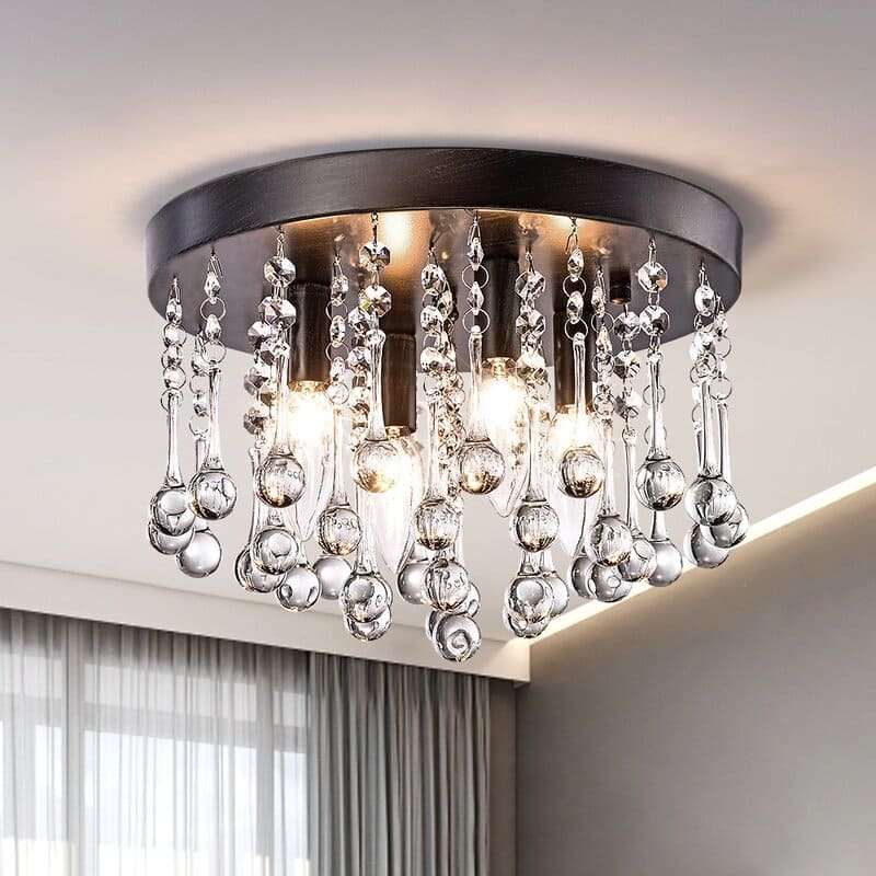 Maxax 4 - Light 11.8'' Chandelier Style Tiered Flush Mount