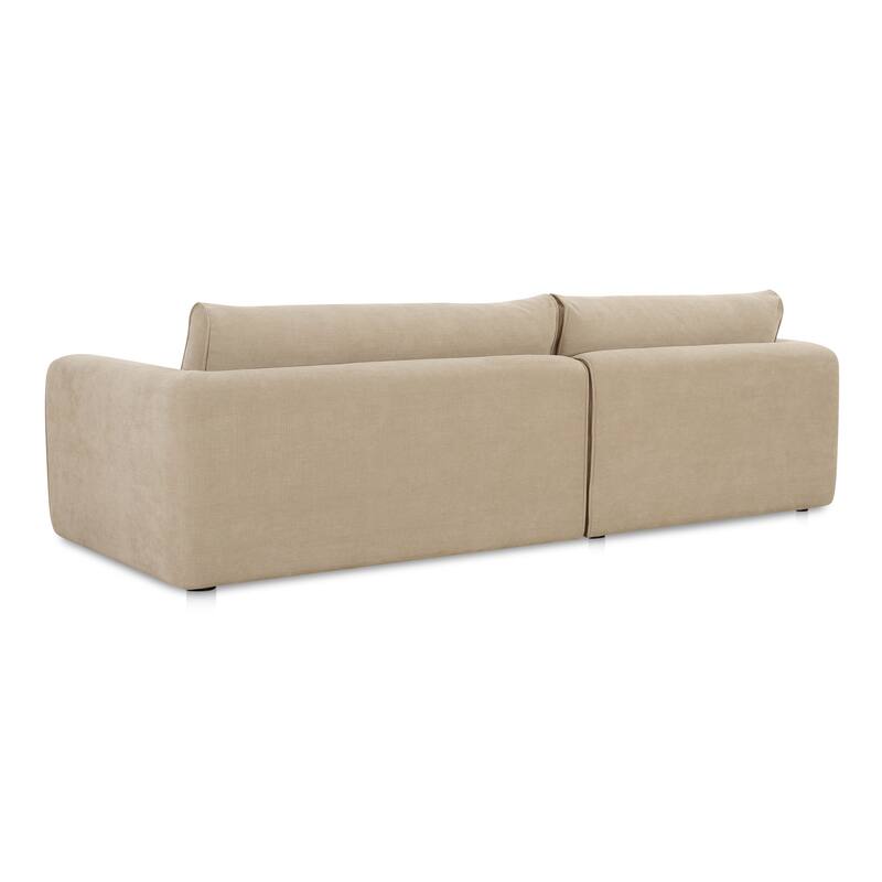 NADAAL STUDIOS Talorin Left-Facing Sectional Sofa, Wide Chaise Seating, Seats 4, Heritage Pink Chenille Fabric