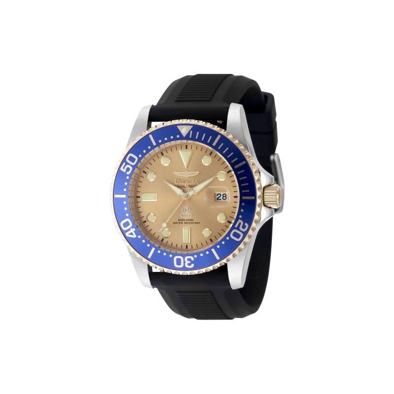 Invicta Men's 48216 Pro Diver Quartz 3 Hand Gold Dial Watch