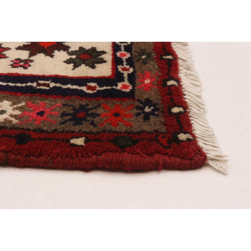 ECARPETGALLERY Hand-knotted Andelz Red Wool Rug - 3'3 x 4'10