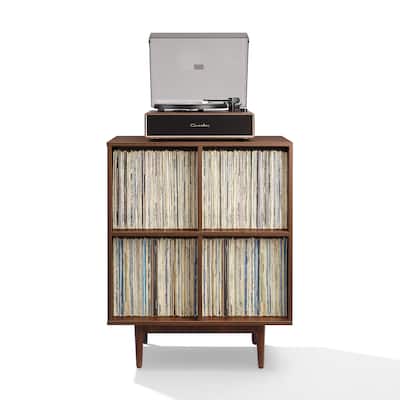 Crosley Liam 4 Cube Record Storage Media Stand Walnut