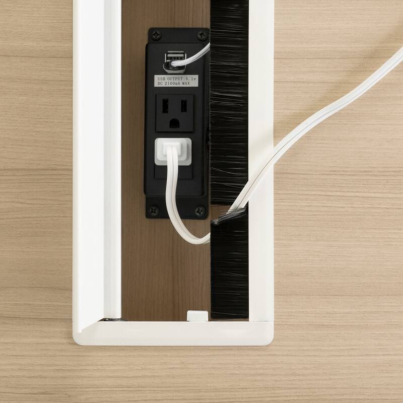 South Shore Helsy L-shaped Corner Desk with Power Bar