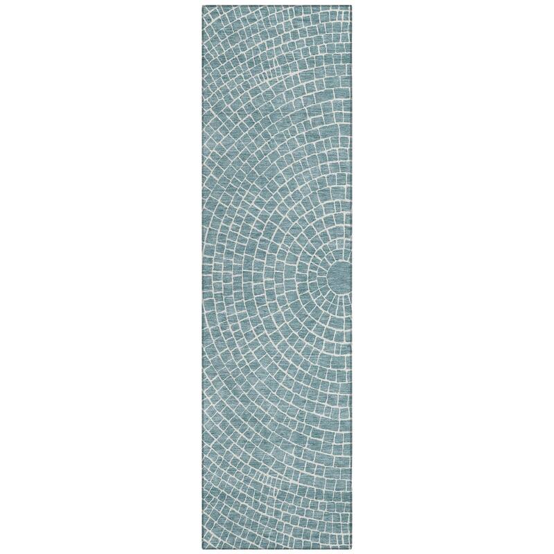 Machine Washable Indoor/ Outdoor Modern Gravity Chantille Rug