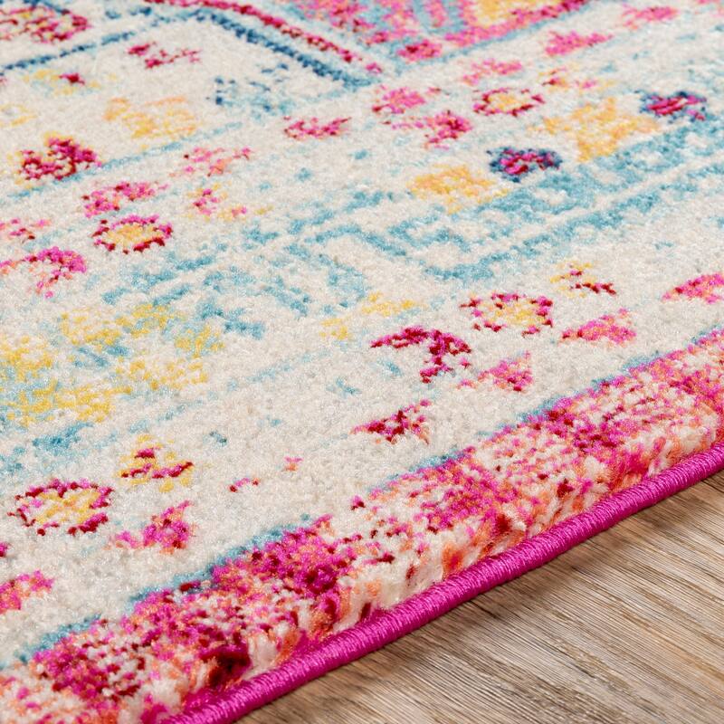 The Curated Nomad Shratton Distressed Persian Medallion Area Rug