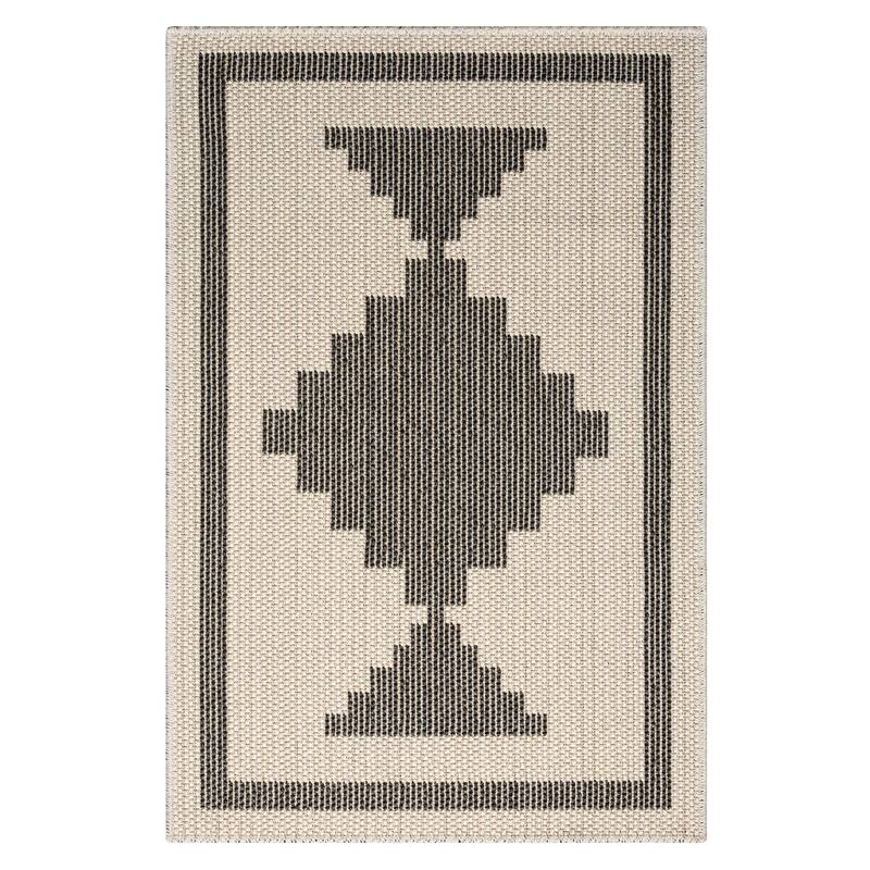 Terra by Obeetee Canyon Medallion Rug - Lavender/Ivory - 2' x 3'