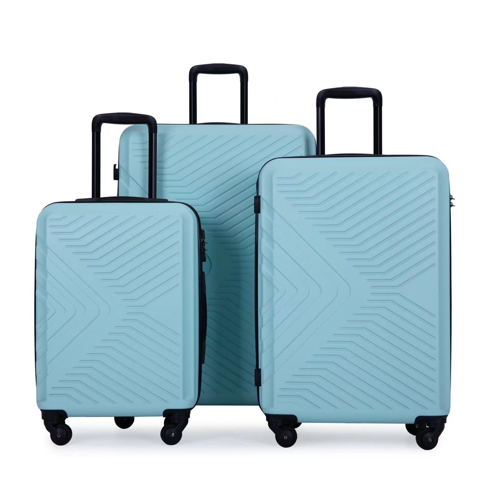 Hard Shell Luggage Set with Hooks and TSA Lock Spinner Wheels 3 Piece Luggage 20